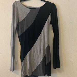 Black/ Grey striped long shirt or dress